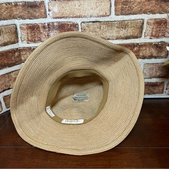 Eric Javits Hampton Squishee Sun Hat Brim Packable UPF 50+ Resort Beach 🏖️ - Picture 7 of 10